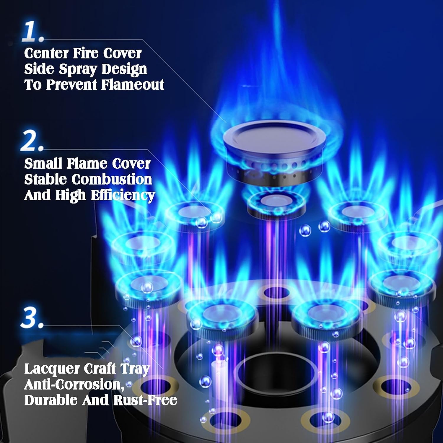 NIKKHO Gas Stove,Stainless Steel 2 Burners Gas Stoves Cooktop with Thermocouple Protection Gas Cooktop,NG/LPG Convertible,Suitable for Apartments,Indoor,8.5KW (Color : LPG)