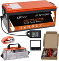 CHINS 48V 102Ah Lithium Golf Cart Battery, Built-in Smart 200A BMS, 48V Lithium Battery 4000+ Cycles Rechargeable, 48V LiFePO4 Battery Perfect for Golf Cart
