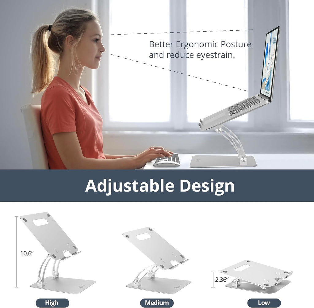 SIIG Adjustable Aluminum Laptop Stand for MacBook and PC
