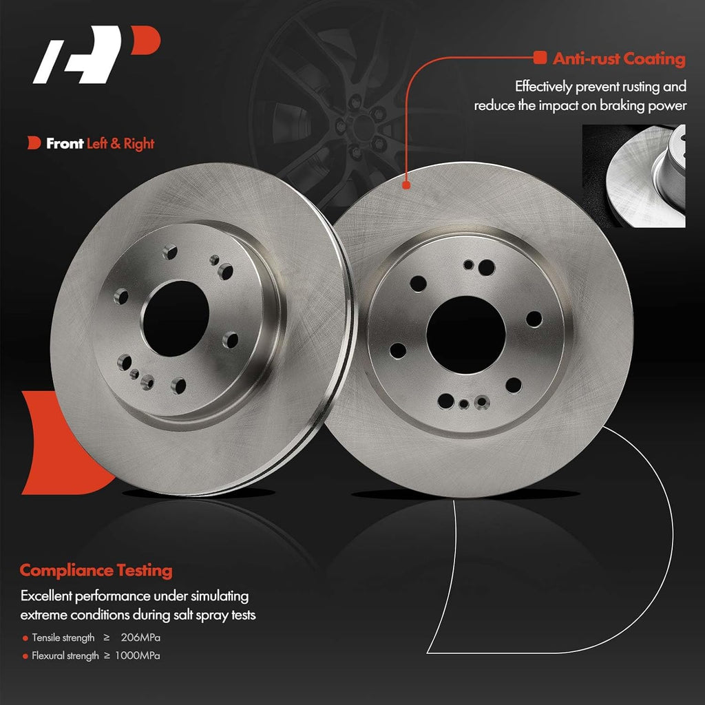 A-Premium Front and Rear Vented Disc Brake Rotors + Ceramic Pads Kit Compatible with Select Chevy, GMC & Cadillac Models - Silverado 1500 LTD, Tahoe, Suburban, Sierra 1500, Yukon, Escalade, 12-PC Set
