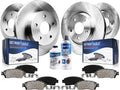 Detroit Axle - 2.5L Brake Kit for 2021-2024 Genesis G80, 2022-2025 GV70, Disc Brakes Rotors Ceramic Brake Pads with Hardware Replacement: 13.58' inch Front and 12.80' inch Rear Rotors