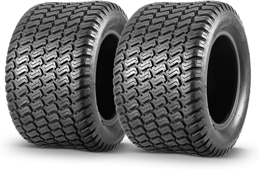 MaxAuto 2Pcs 18x10.50-10 Lawn & Garden Turf Tire 18x10.50x10 Hilly Lawn Tractor Tires 18x10.5-10 Tubeless 4 Ply P332