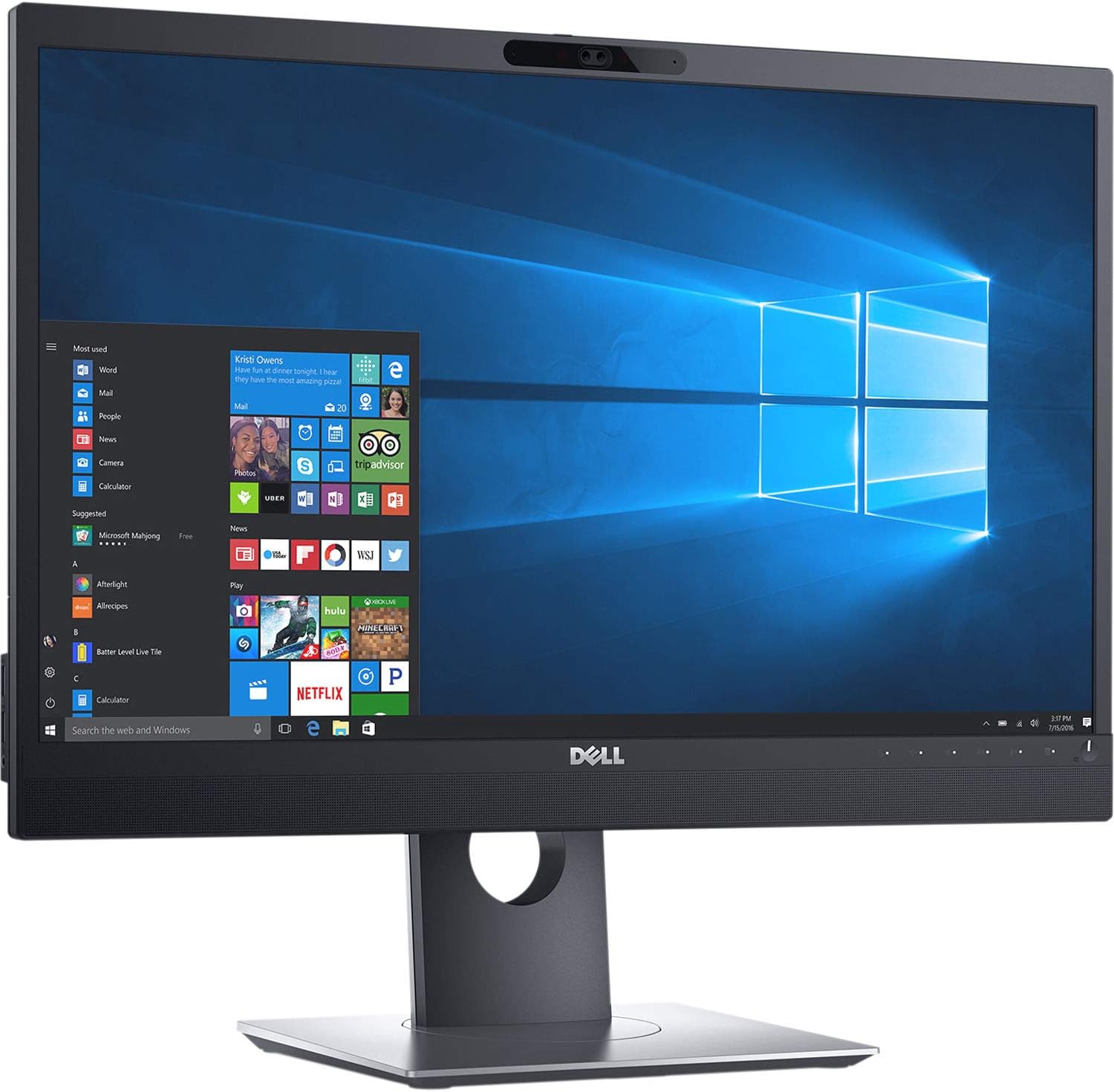 Dell P2418HZm 24' FHD 1080i Monitor for Video Conferencing - P Series,black/silver