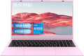 15.6' FHD Student Laptop Computer, 12GB DDR5, 512GB SSD, Quad-Core N150(Beat to i3-1115G4, Up to 3.6GHz), WiFi 6, Bluetooth 5.2, Pink