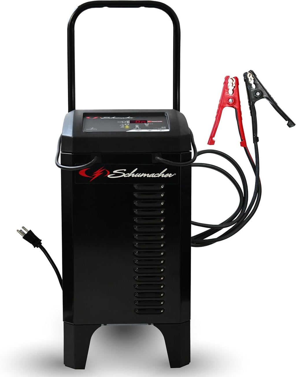 Schumacher Electric Wheeled Automatic 6A Car Battery Charger and 200A Engine Starter, 6-in-1 Solution, Maintainer, 40A Boost, for 6V/12V Power Sport, Automotive, and Marine Batteries, SC1353