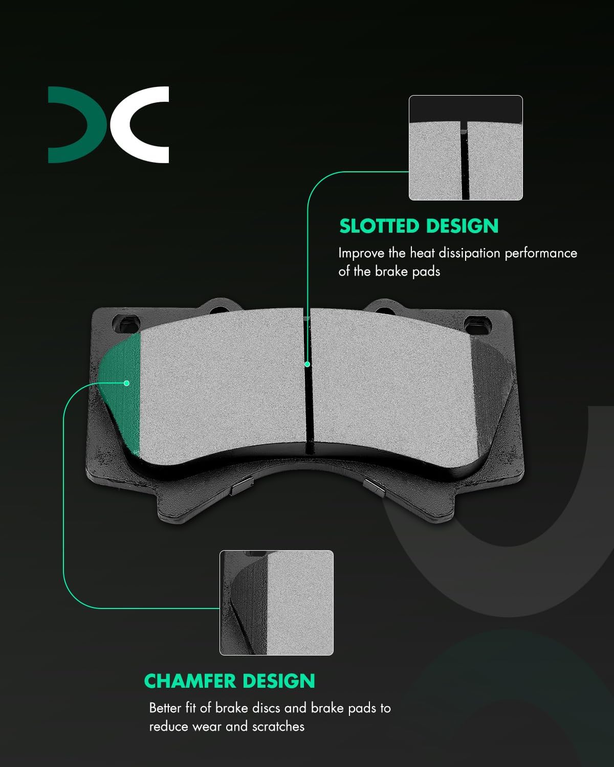 SCITOO Brake Kits For Lexus For LX570 2016-2019,For Toyota For Land Cruiser 2016-2019,For Sequoia 2008-2019,For Tundra 2007-2019 Front Rear Disc Brake Rotor Ceramic Brake Pad 31483;31482;D1303;D1304