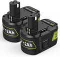 Futurebatt 18V 12ah Replacement Battery for Ryobi P108 P103 P104 P105 P107 P102 P109 P122 for Ryobi ONE+ 18-Volt Tools Battery