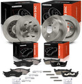 A-Premium Front Vented and Rear Solid Disc Brake Rotors + Ceramic Pads Kit Compatible with Select Ford Models - F-150 2000-2003, F-250 1997-1999, F-150 Heritage 2004-2004, 12-PC Set