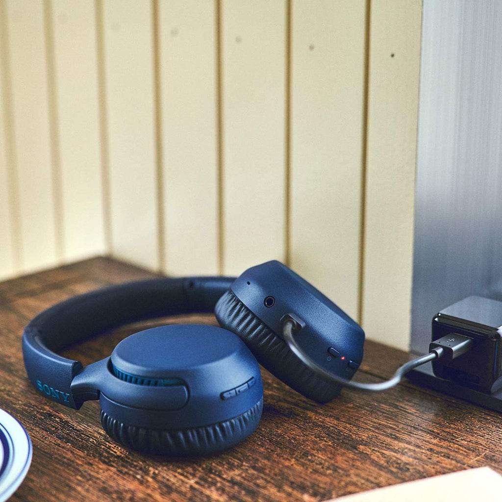 Sony WHXB700 Wireless Extra Bass Bluetooth Headset/Headphones with mic for phone call and Alexa voice control, Blue