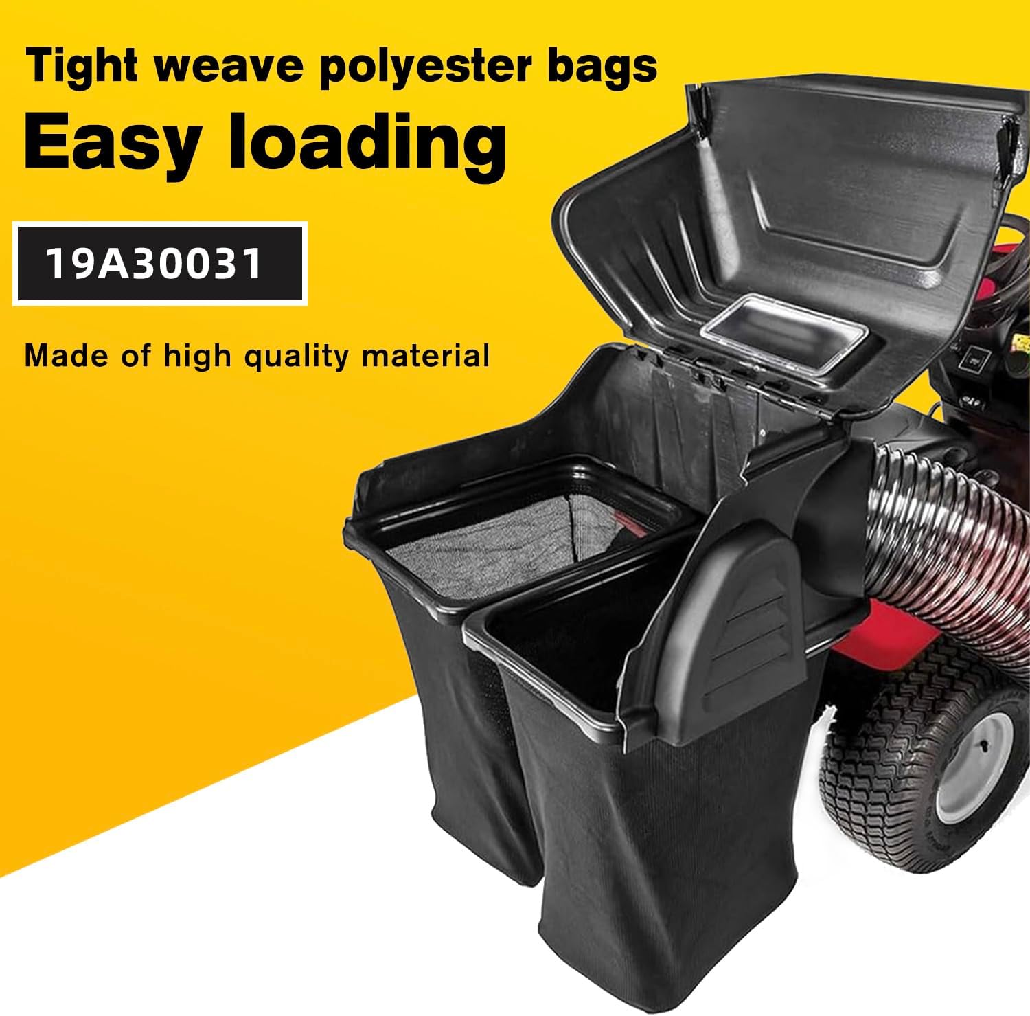deawater 19A30031OEM 42inch or 46inch Double Bagger for Cub Cadet, Craftsman MTD Riding Mower Bagger Riding Lawn Mowers (2010 and After) and Other Top Models