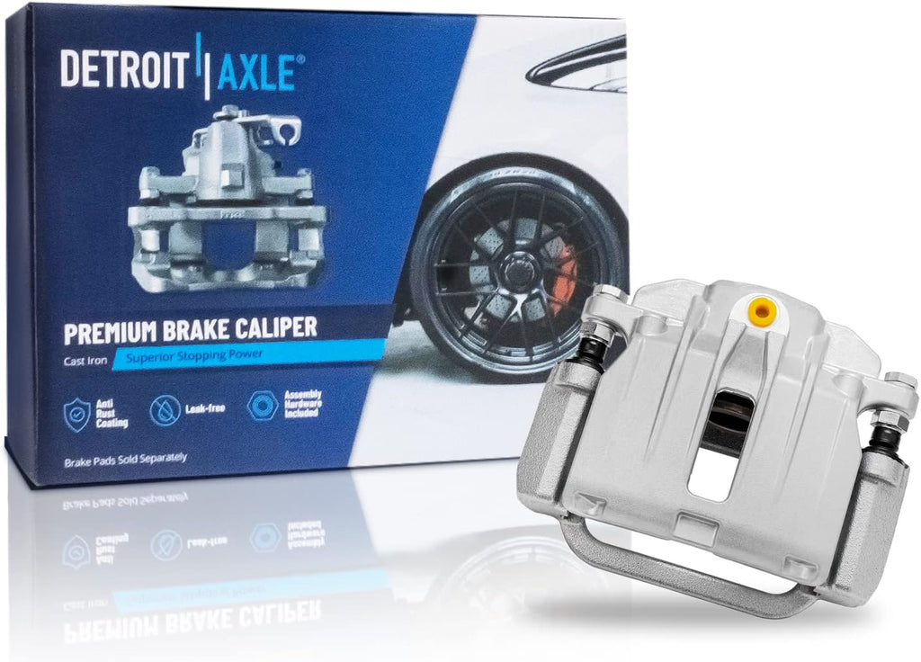Detroit Axle - Rear Drilled Rotors Left Brake Caliper Replacement for 2003-2006 Chevrolet GMC Silverado Sierra 1500