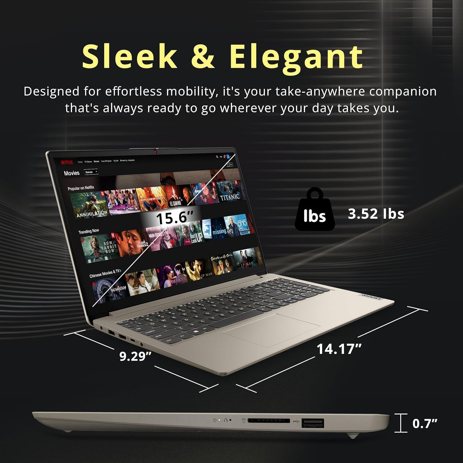 Lenovo Premium Series IdeaPad Laptop | Latest Model | 12GB RAM | 256GB SSD | 1 Year Office 365 w/ 1TB Cloud Storage | Intel Core | 15.6' | Numeric Keypad | WiFi 6 | Win 11 | w/WOWPC Recovery USB