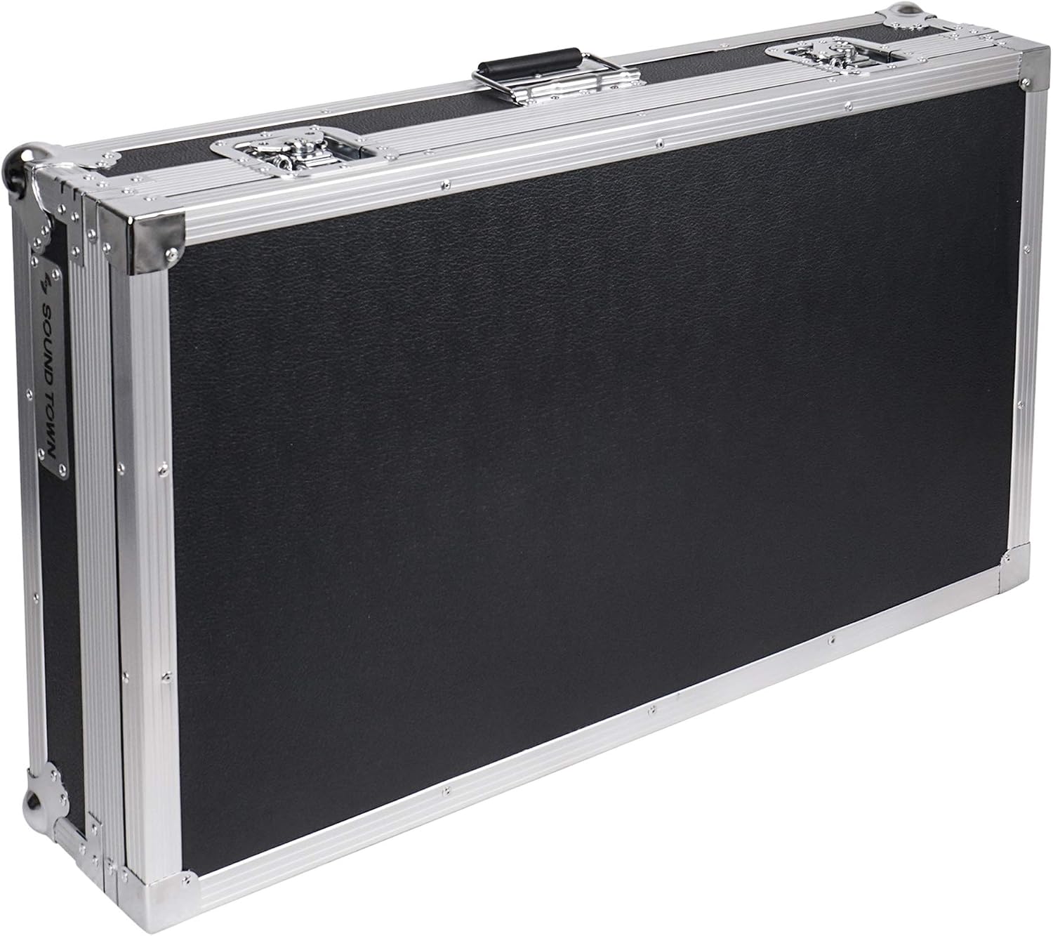 Sound Town Heavy-Duty Plywood Guitar Pedal board ATA Road Case with Pedal Mounting Tape fastener, Interior: 32.7' x 19' (STRC-PD2)
