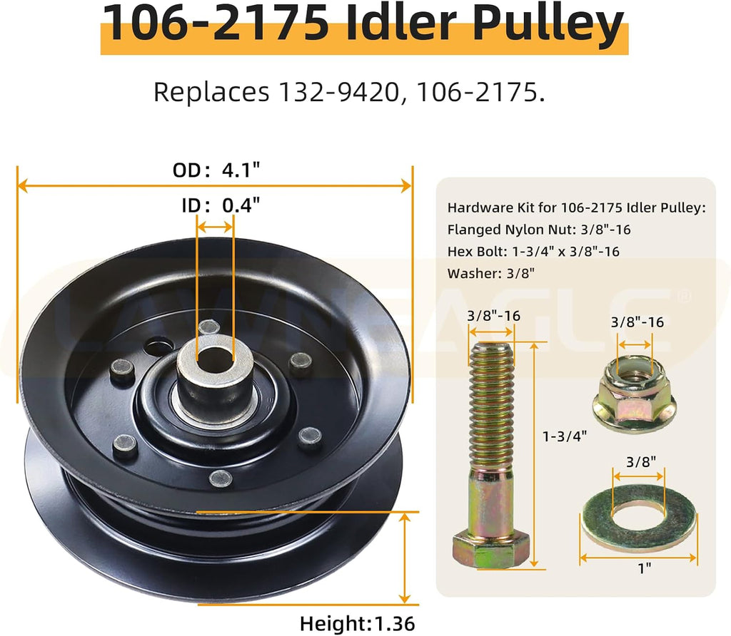 3 Pack 139-3214 Spindle Assembly with 125-5575 Pulley 132-9420 Idler Pulley 1/2x142 Belt Replaces Toro 139-3214, 117-7439, 121-0751 for Toro Timecutter 50' MX5000 MX5050 MX5060 SS5000 Mowers