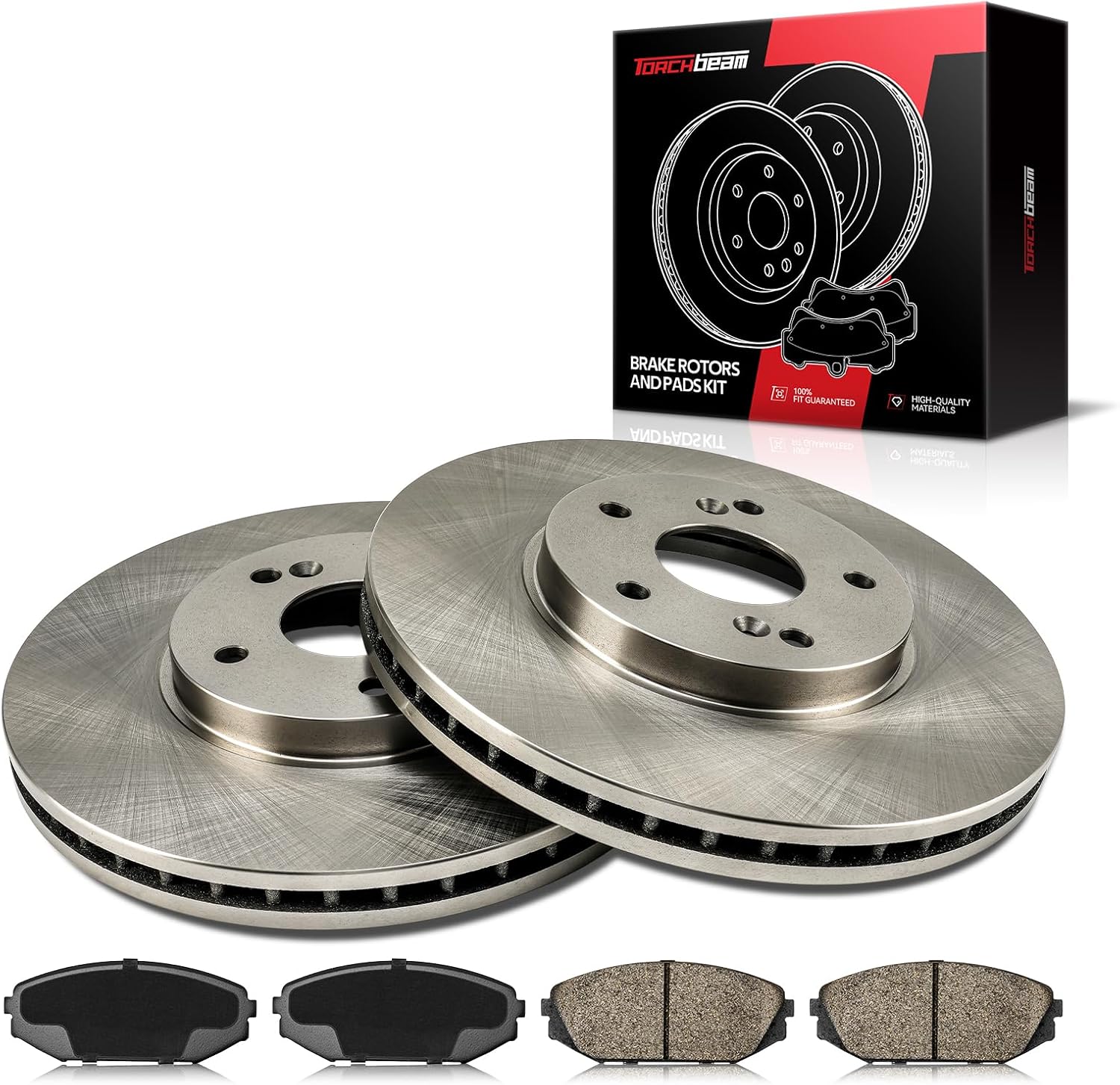 Torchbeam 11.81 inch (300mm) Brake kit|Brake Pads and Rotors Kit Compatible with 1999-2004 Honda Odyssey, 2001-2002 Acura MDX,Disc Brake Rotors + Ceramic Pads Kit,6pcs,31275 D793
