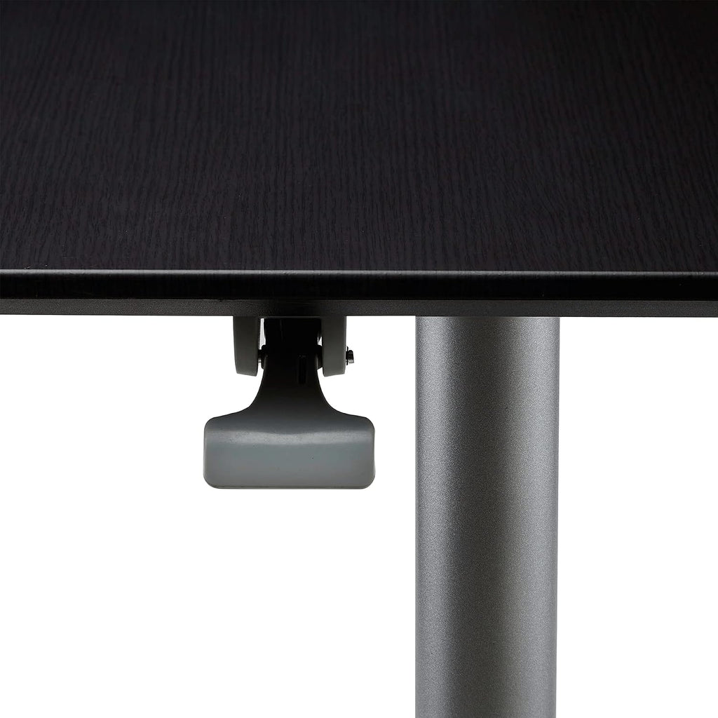 Seville Classics Airlift Height Adjustable Pneumatic Laptop Sit Stand Desk Mobile Rolling Cart, Computer Workstation for Home Office, Classroom, Espresso, 28' XL Desktop (New Model)