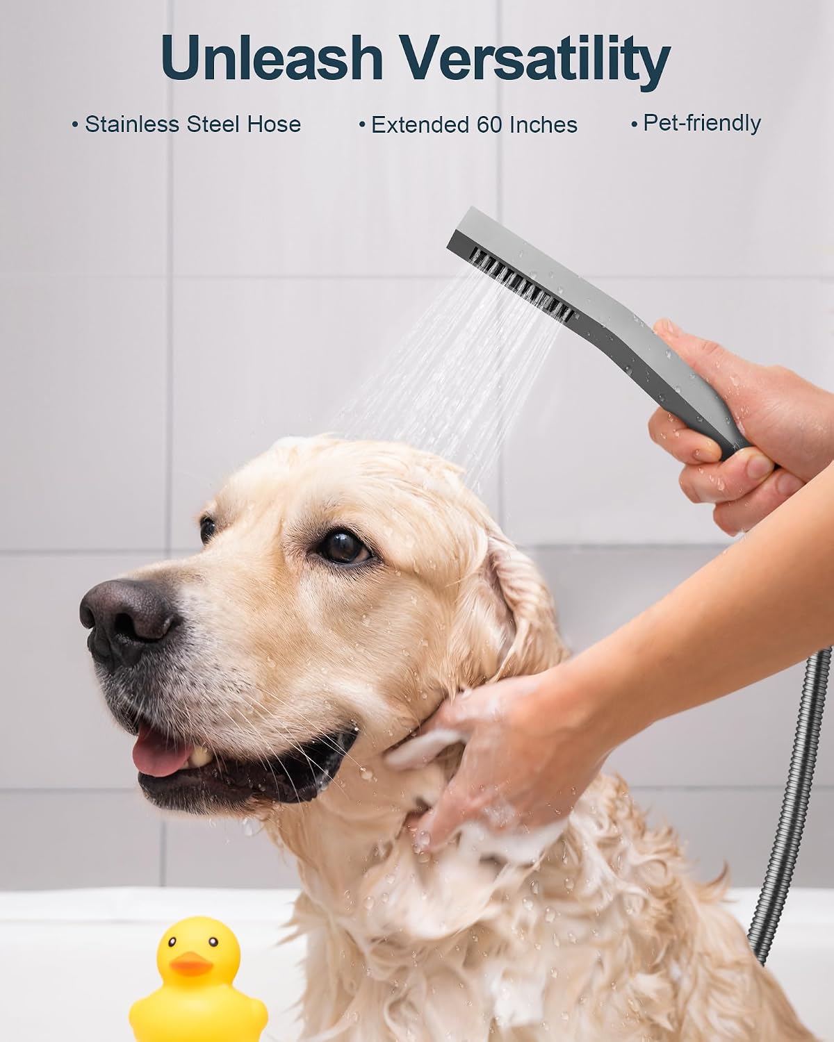 10' Shower Faucet Set with Valve, Wall Mounted Shower Head with High Pressure Handheld Sprayer & Slide Bar, Brushed Nickel