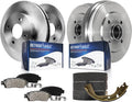 Detroit Axle - 8pc Brake Kit for 2012-2019 Nissan Versa Note, 2015-2017 Micra, Front Brake Rotors Ceramic Brakes Pads, Rear Brakes Drums Semi-Metallic Brake Shoes Replacement : 10.24' inch Rotor