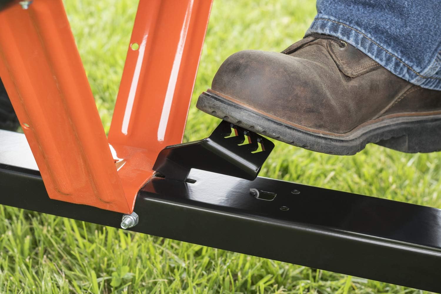 Agri-Fab 45-0533 650 lbs Tow Behind Poly Dump Cart, 10 CU. FT.; Lawn & Garden Cart/Trailer for Lawn Mowers, 16' Pneumatics Tires, Easy to Use Foot Pedal Dumping Lever