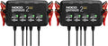 NOCO GENIUS2X4:8A 4-Bank Smart Battery Charger(2A/Bank) -6V/12VAutomatic Maintainer,Trickle Charger & Desulfator Overcharge Protection & Temperature Compensation–for Lead-Acid & Lithium(Pack of 2)