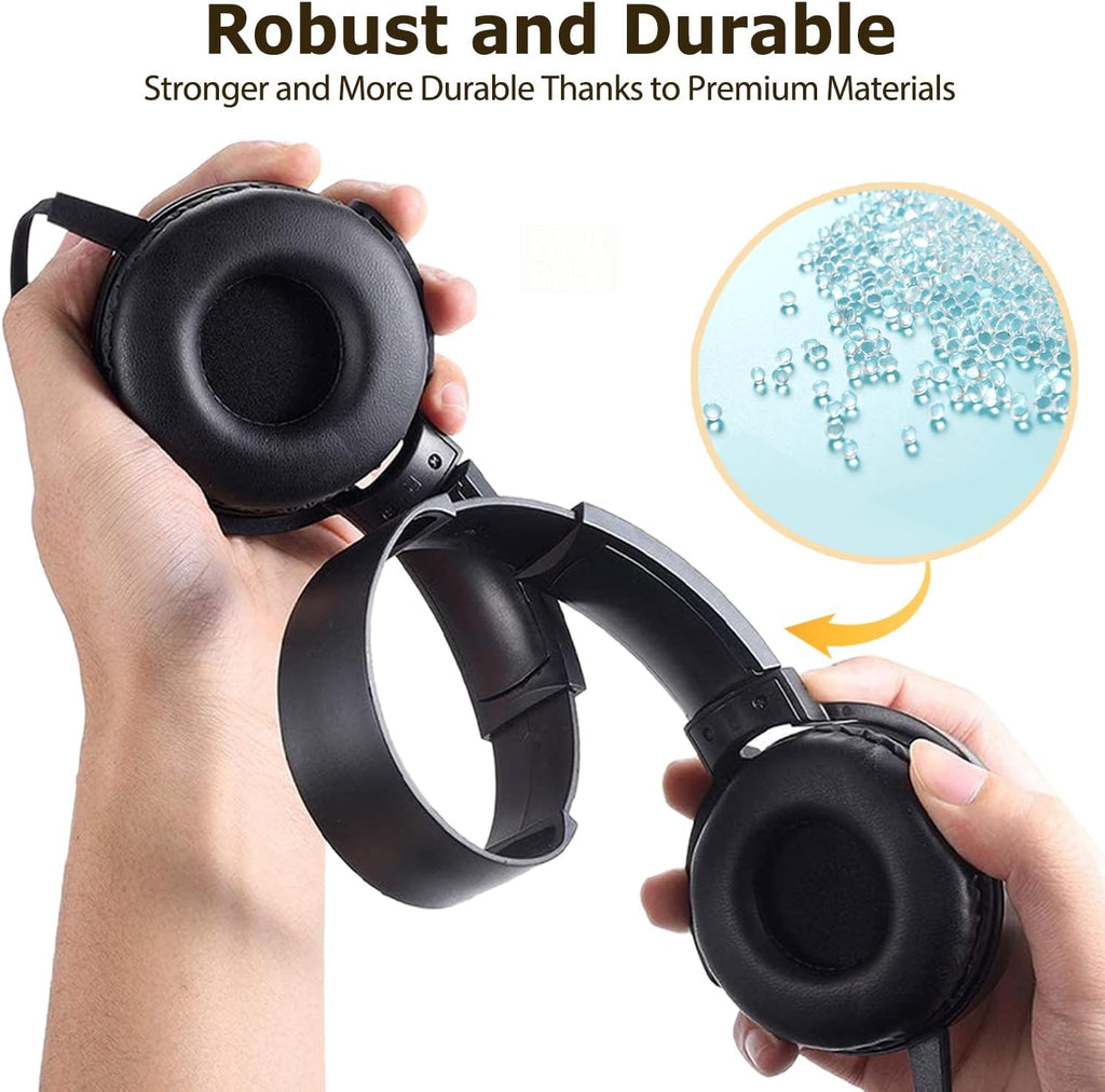20 Pack Bulk Headphones for Classroom, Kids Wired Headphone for School Students K-12, Affordable Classroom Headphones, On-Ear with 3.5mm Plug(Black)