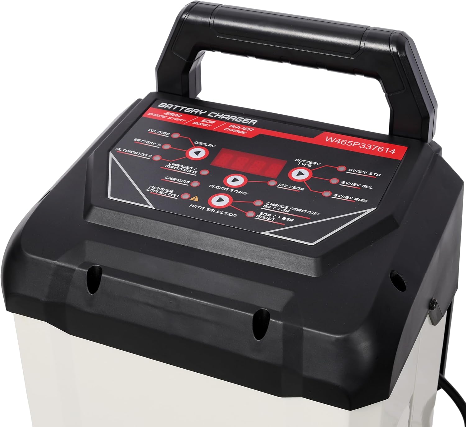 Smart Battery Charger and Maintainer, 6V and 12V 250 Amp, Fully Automatic Trickle Charger for Cars, Trucks, Motorcycles, Lawnmowers with Battery Desulfation Function, ETL Certified