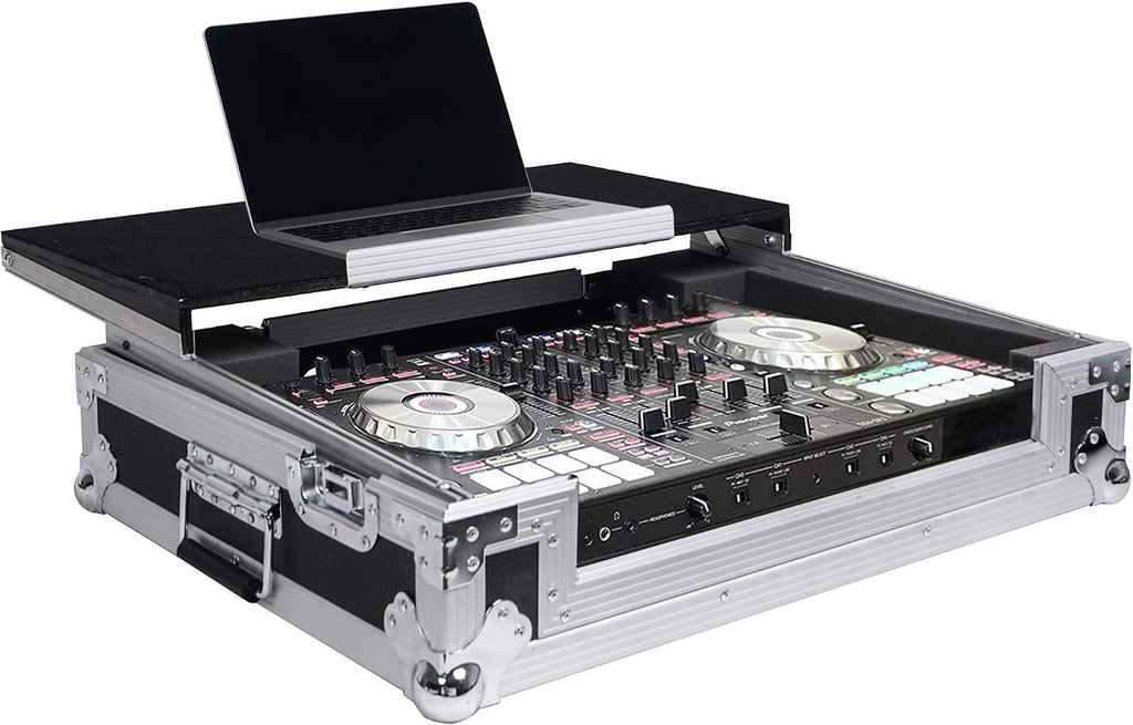 Sound Town DJ Controller Road Case w/Sliding Laptop Stand, Fits Pioneer DDJ-SR2 (STRC-SRLT)
