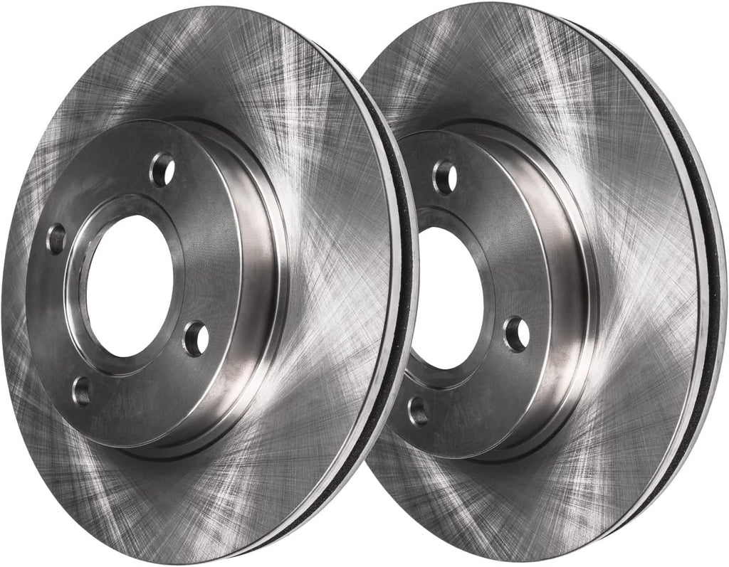 Detroit Axle - 8pc Brake Kit for Ford 2014-2019 Fiesta [ST, 4-Wheel Disc Brakes] Disc Brake Rotors 2015 2016 2017 2018 Ceramic Brakes Pads Replacement : 10.94' inch Front and 9.96' inch Rear Rotor