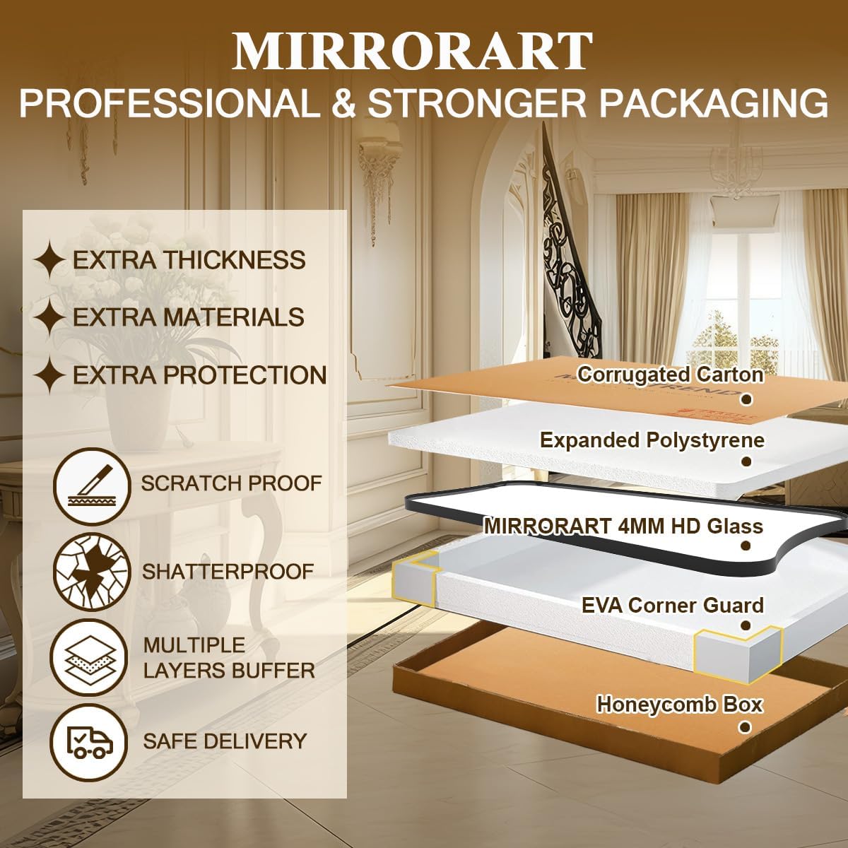 MIRRORART Contempoary 22x30'' Black Vanity Mirror for Bathroom Sink | Medium Irregular Wall Mirrors Butterfly-Shaped in 1'' Premium Metal Frame for Home Remodel, Entryway, Hang Vertical Only