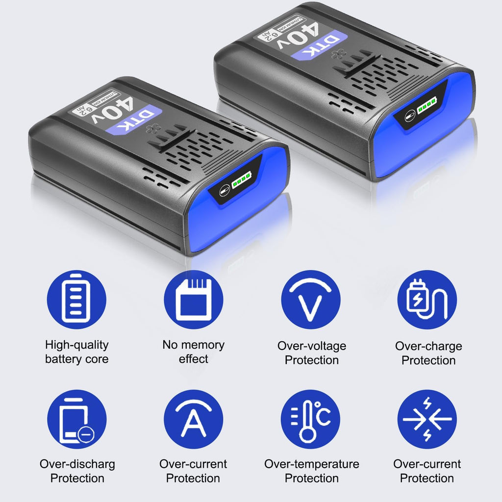 Upgraded 6.2Ah Replacement for Kobalt 40V Battery, Compatible with Kobalt 40 Volt KM-1640-06 KM 4040-06 KPM1040A-03, 2 Packs