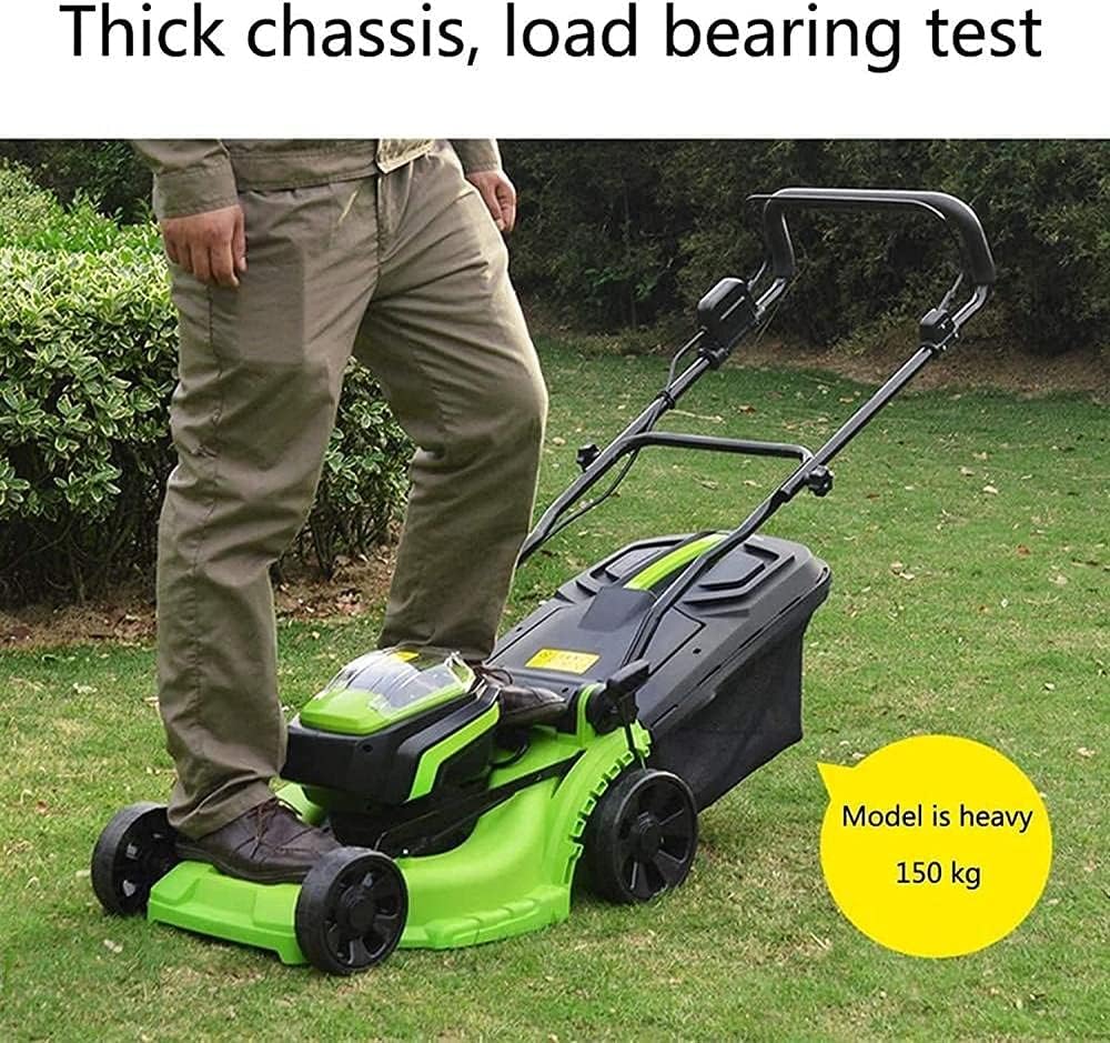 Lawn Mower - 37 cm Cutting Width 40 Litre Grass Box Close Edge Cutting Rear Roller Central Height Adjust -Weeder+Original Battery