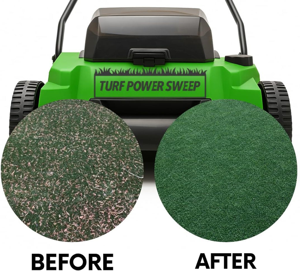 Turf Power Sweep by Turf Product Solutions - Cordless Battery Powered Artificial Grass Power Sweeper