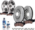 Detroit Axle - 10pc Brake Kit for 2017 2018 Chevy Malibu [with Manual Parking Brake], Disc Brakes Rotors Ceramic Brake Pads Replacement: 11.81' inch Front and 11.34' inch Rear Rotor