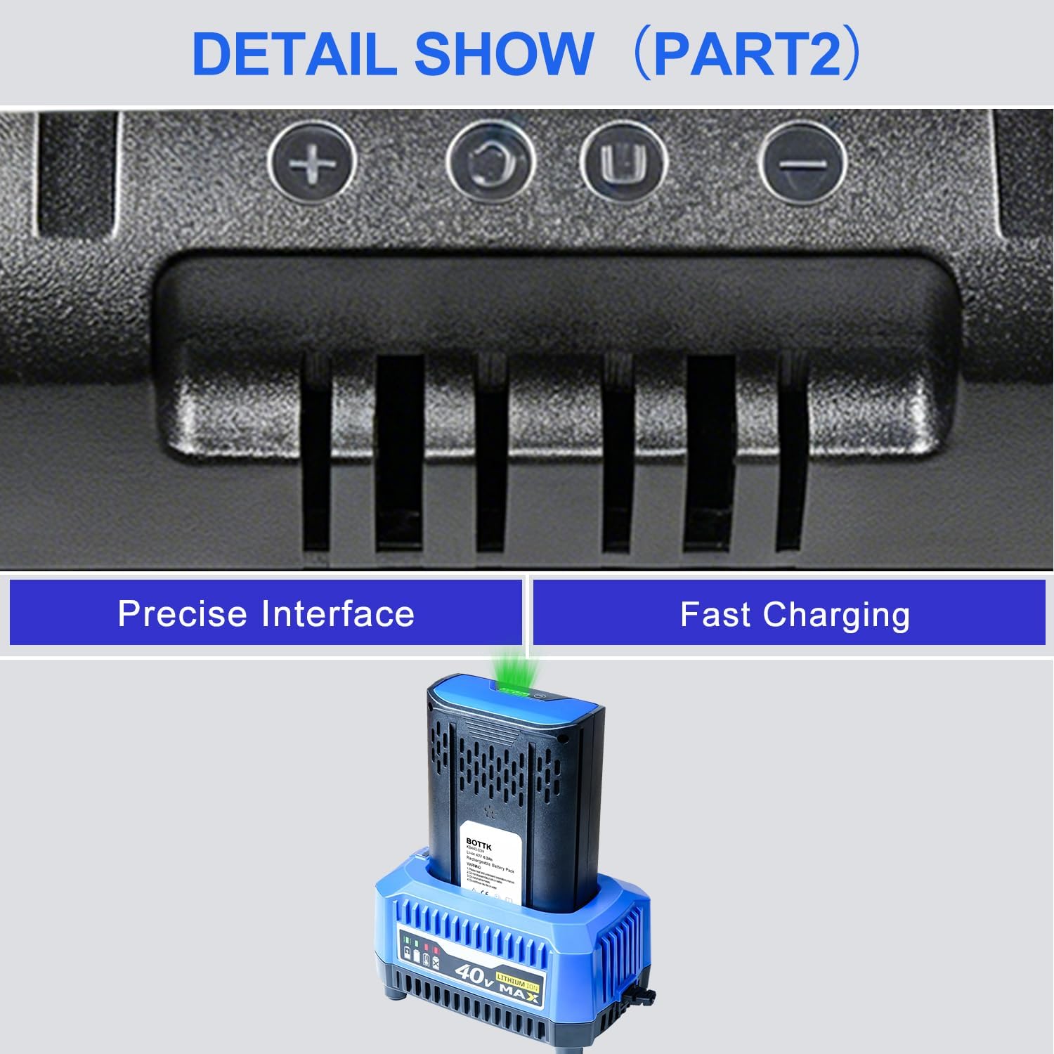 Upgraded 6.2Ah Replacement for Kobalt 40V Battery, Compatible with Kobalt 40 Volt KM-1640-06 KM 4040-06 KPM1040A-03, 2 Packs