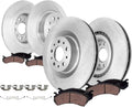 Detroit Axle - Brake Kit for Fiat 2014-2020 500L, Disc Brake Rotors Ceramic Brakes Pads 2015 2016 2017 2018 2019 Replacement : 12.01' inch Front and 10.39' inch Rear Rotor