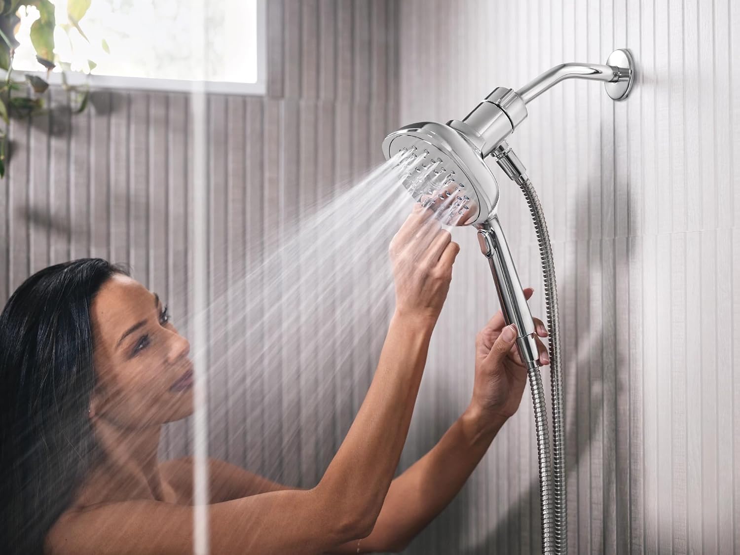 Moen Verso Infiniti Dial Square Handheld Shower, 5-Inch Diameter Spray Head, Chrome, 220H5