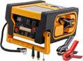 Solar Portable Power Station, 2000Amps Car Battery Jump Starter Battery Pack with 400W Inverter Dual AC/DC/USB Output, 260 PSI Air Compressor, 12V Jump Box for Car Battery with Flashlights