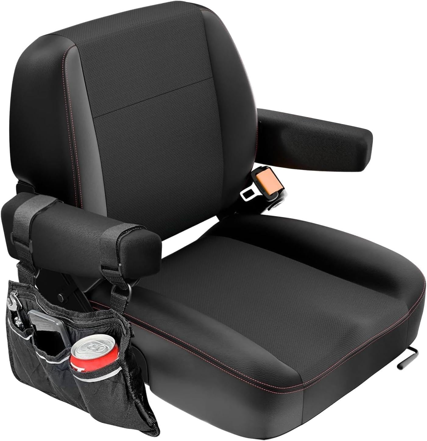 Universal Tractor Seat, Lawn Mower and Forklift Seat with Suspension Bag, Safety Design, Strong Protective Performance, High Durability for Zero Turn Mower, Skid Loader, Backhoe, Dozer, Telehandler