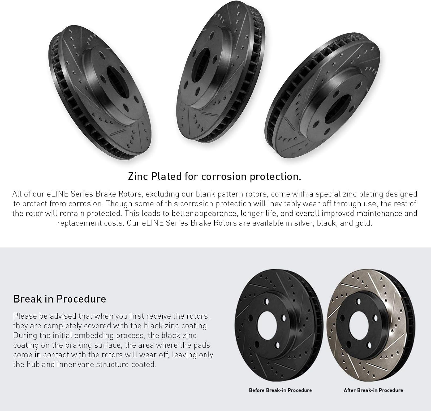 R1 Concepts Front and Rear Brake Kit Fits 2014-2019 Cadillac CTS| Ceramic Brake Pads and Drilled Slotted Brake Rotors| 12.6' Front & 12.4' Rear