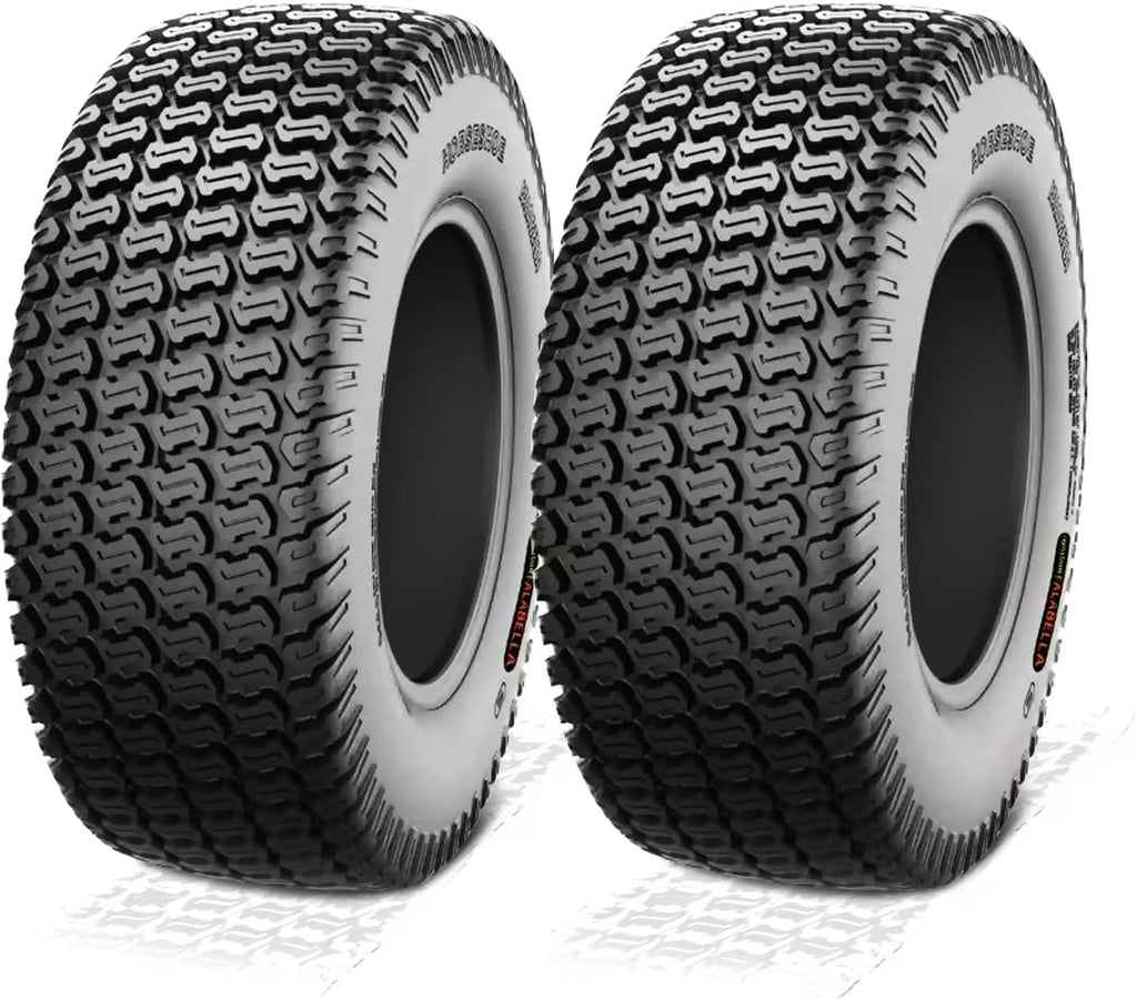 HORSESHOE FALABELLA (2-Pcs) 24X9.50-12 6-PLY LRC Lawn Mower 24x9.5x12 Riding Machine Golf Carts 24x9.5-12 Turf Equipment & Tractors Tires, Heavy Duty Turf-King, Color Sidewall