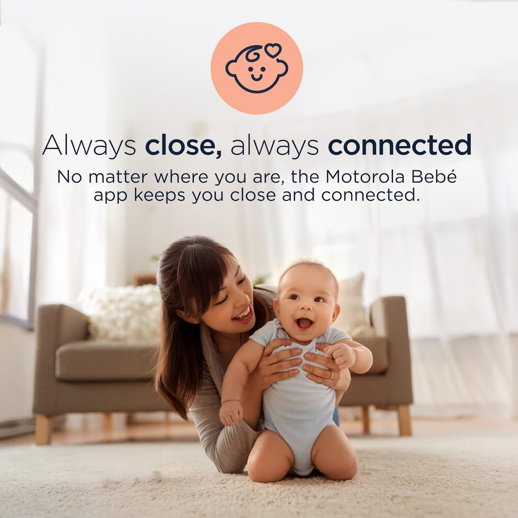 Motorola Nursery PIP1710 Connect Baby Monitor with AI Cry Detection & Translation | Wi-Fi HD Camera, 5' Touch Screen Parent Unit, App Monitoring, Night Vision