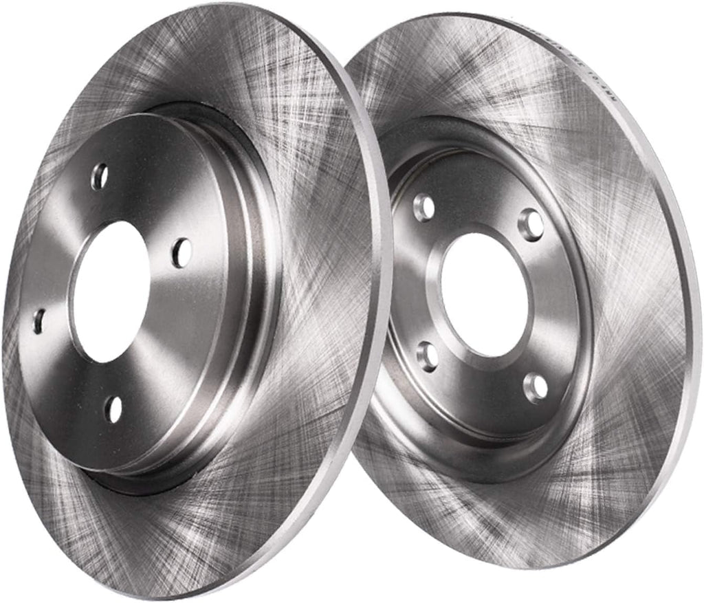 Detroit Axle - 8pc Brake Kit for Ford 2014-2019 Fiesta [ST, 4-Wheel Disc Brakes] Disc Brake Rotors 2015 2016 2017 2018 Ceramic Brakes Pads Replacement : 10.94' inch Front and 9.96' inch Rear Rotor