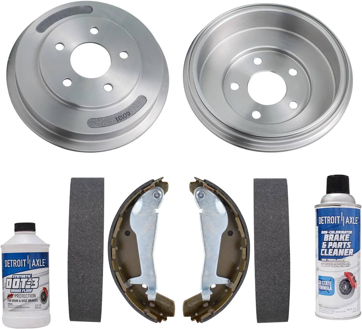 Detroit Axle - [5-Lug] Rear Brake Kit for 2009-2010 Chevy Cobalt Pontiac G5 2009-2011 HHR Brake Drums Brakes Shoes Replacement