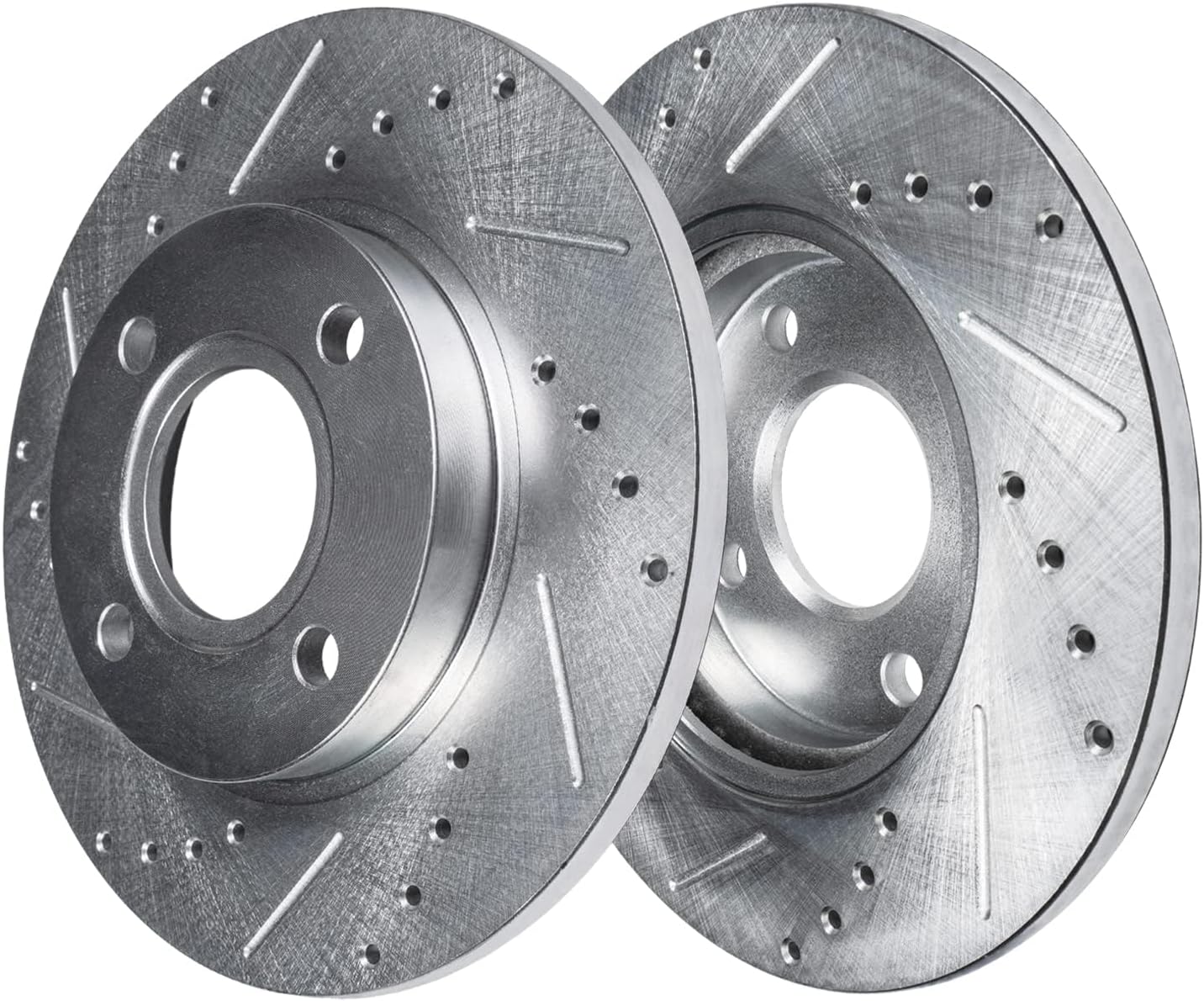 Detroit Axle - Brake Kit for 1999-2000 Honda Civic, Front and Rear Drilled & Slotted Disc Brake Rotors Ceramic Brake Pads w/Hardware Replacement : 10.32 inch Front Rotor