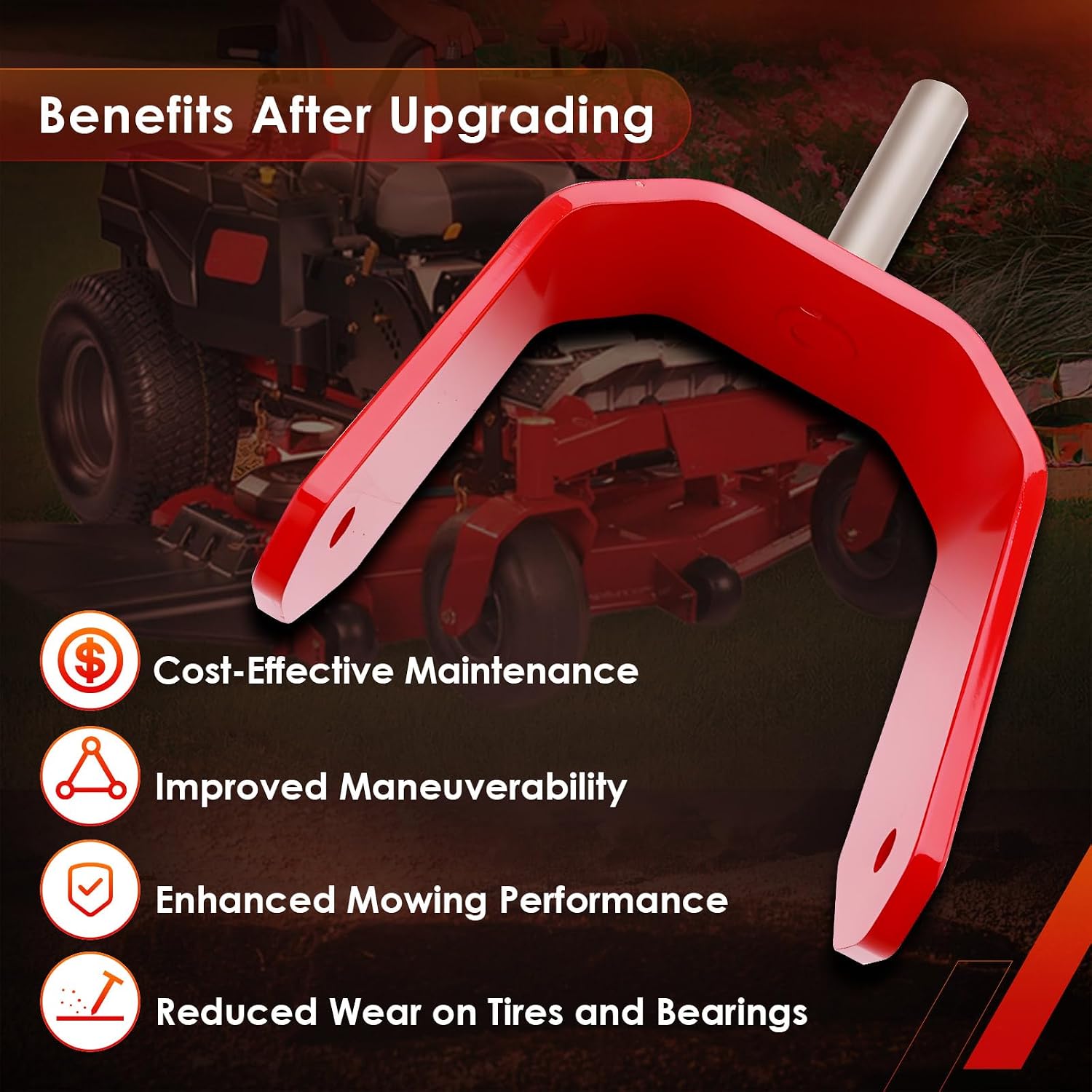 Caster Fork for Exmark & Toro, Compatible with Exmark Radius E/S/X, Toro TimeCutter HD/Titan/Z Master 2000/4000, Replaces #126-4312-01, Front Caster Wheel Yoke for Zero Turn Lawn Mowers 2-Pack