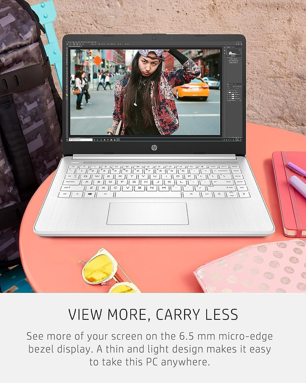 HP 14 Ultrabook • Back to School Limited Edition with Microsoft 365 • Intel 4-Core CPU • 16GB RAM • 1600GB Storage (64GB OnBoard withHP 512GB P500 Portable SSD + 1TB OneDrive) • Snow White • Win 11