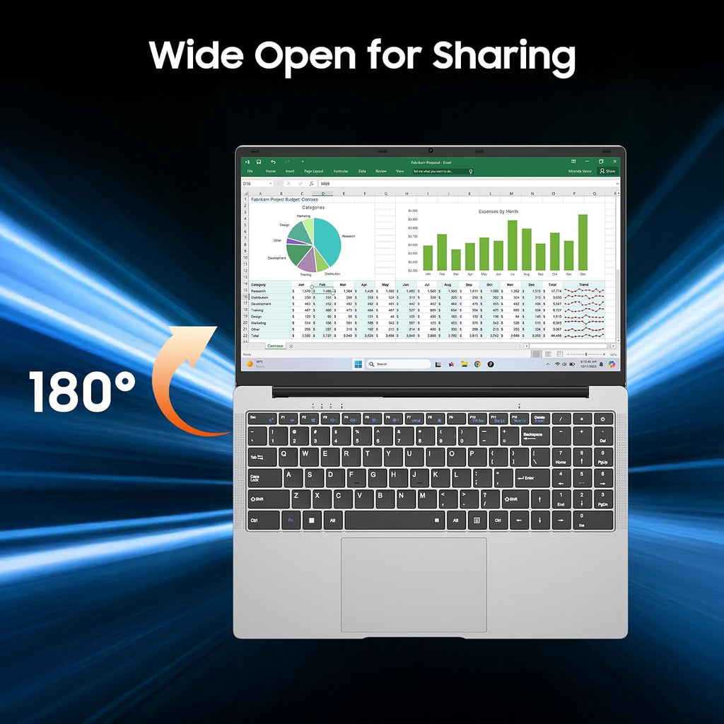 AE86 15.6' Laptop, Celeron N4000, 8GB RAM 256GB SSD, Full HD 1080P Display, Dual-Band WiFi, Mini HDMI, Lightweight Slim Silver Notebook for Business, School, Home