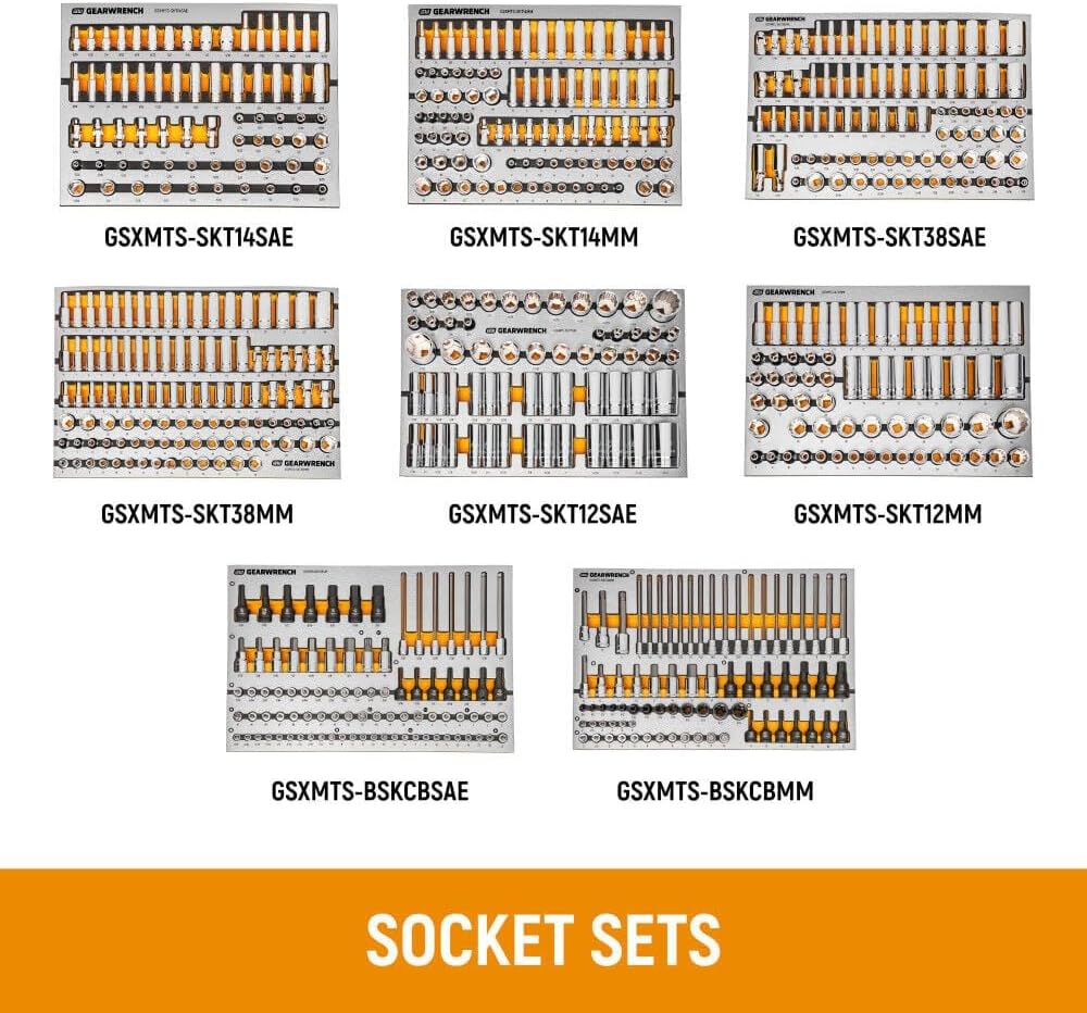 GEAREWRENCH 1858 Piece MEGAMOD Mechanics Tool Set in Premium Modular Foam Trays with Tool Storage & Shop Equipment | MEGAMOD1858