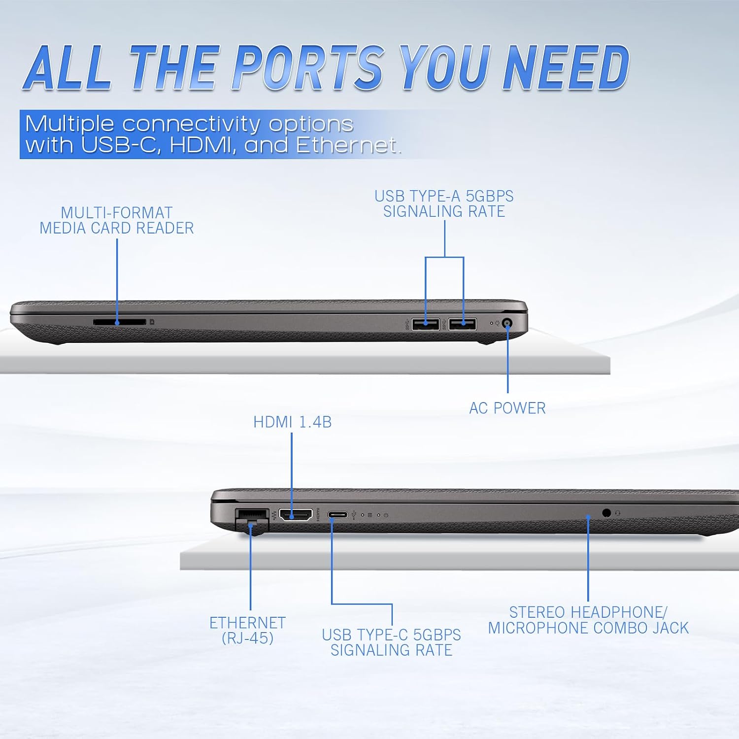 HP 15 FHD Business UltraBook Laptop • 16GB RAM • 512GB PCIe SSD • Powerful AMD Performance • Copilot AI-Ready • Ethernet Port • Long Battery Life • Windows 11 Pro – Built for Professionals