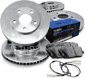 R1 Concepts Front and Rear Brake Kit Fits 2011-2016 Mini Cooper| Semi Met Pads, Blank Rotors| Hardware| 12.1' Front & 11.0' Rear